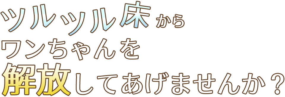 ツルツル床からワンちゃんを解放してあげませんか？