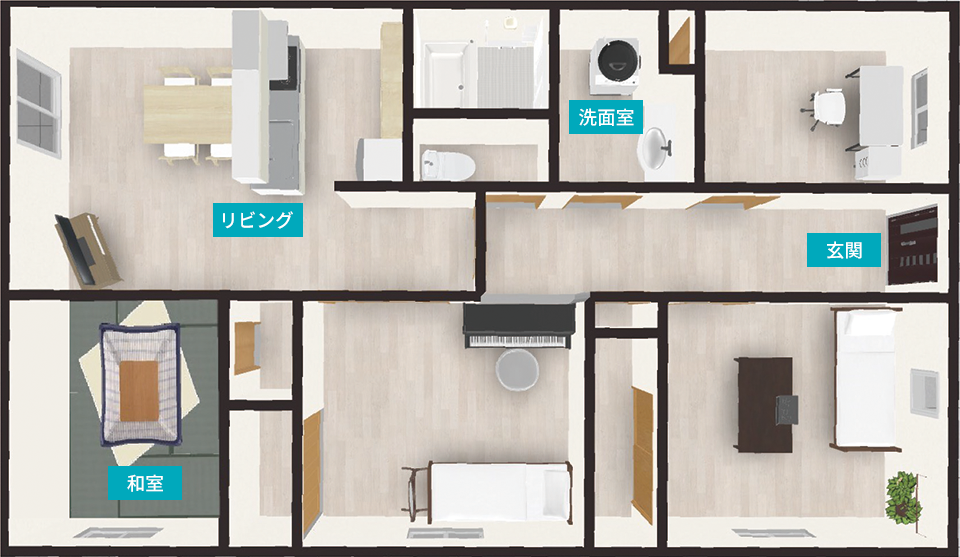 各部屋の見取図